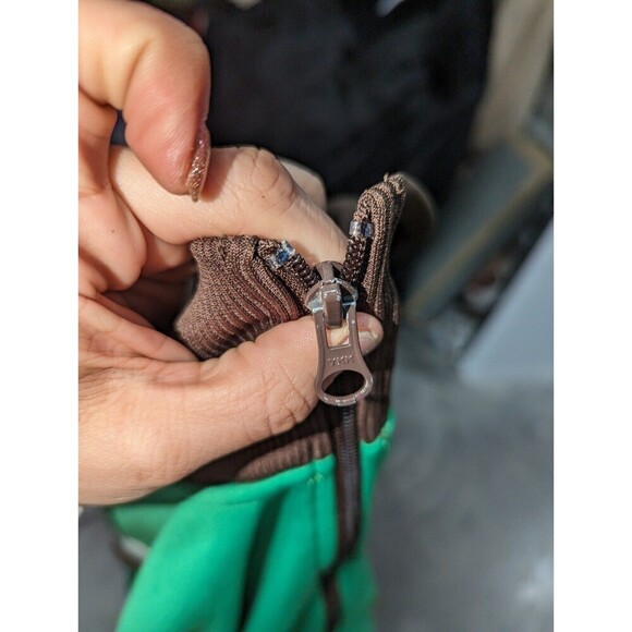 Vintage American Eagle Medium Sportswear Green Zip Up Track Jacket Y2K - Picture 8 of 10